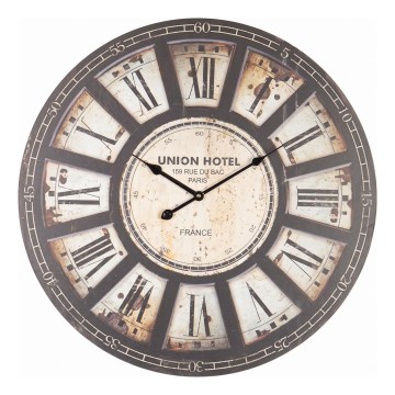 Wandklok 1x AA zwart/beige