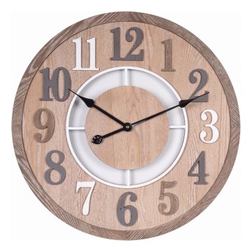Wandklok 1xAA beige