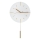 Wandklok met slinger, Ø 30 cm, 1xAA, wit/goud