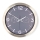 Wandklok met thermometer en hygrometer, Ø 30,5 cm, 1x AA, RVS/grijs