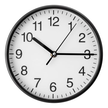 Wandklok Ø 20 cm 1xAA zwart/wit