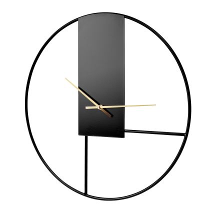 Wandklok Ø 50 cm 1xAA zwart/goud