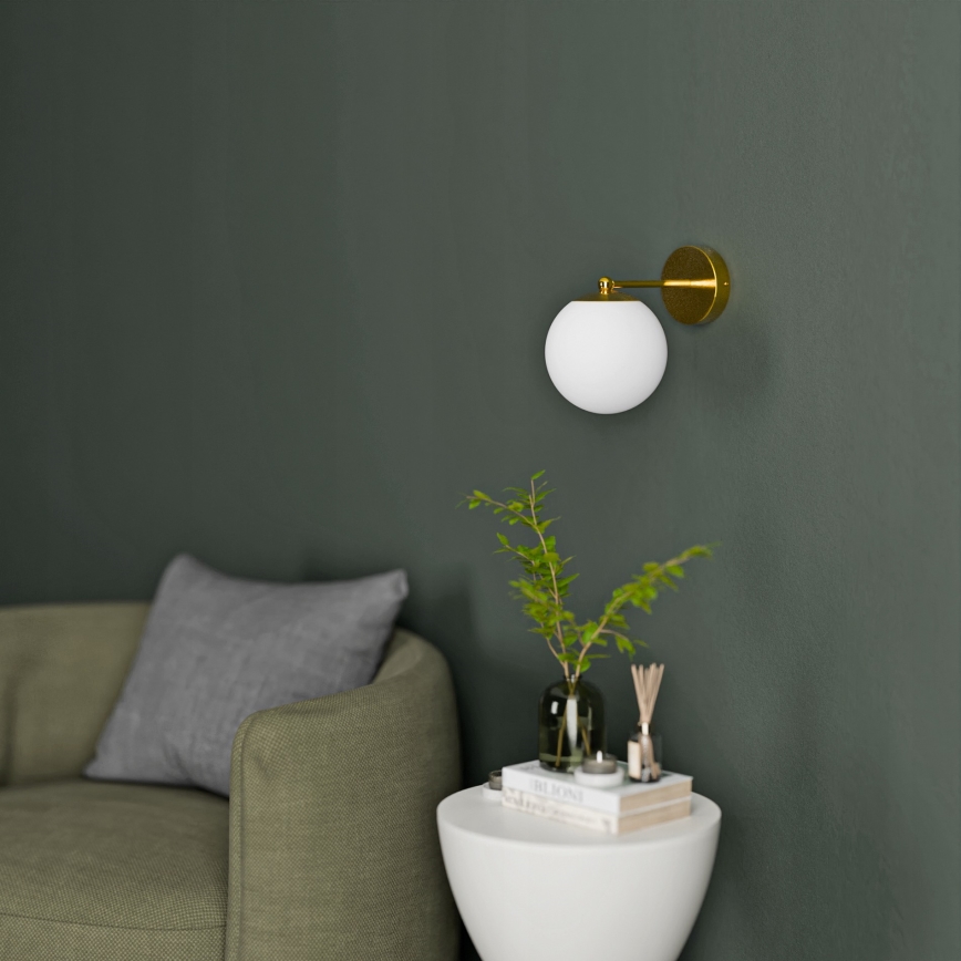 Wandlamp 1xE27/40W/230V goud/wit