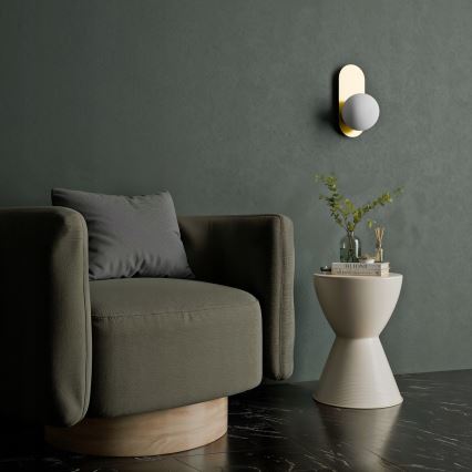 Wandlamp 1xE27/40W/230V goud/wit