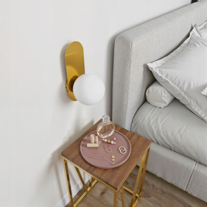 Wandlamp 1xE27/40W/230V goud/wit