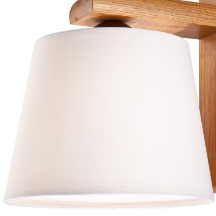 Wandlamp 1xE27/60W/230V eiken - FSC gecertificeerd