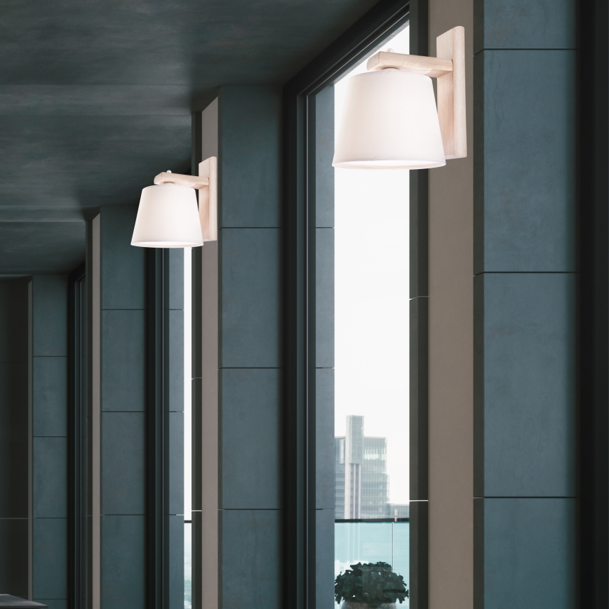 Wandlamp 1xE27/60W/230V eiken