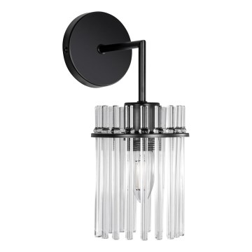 Wandlamp 1xE27/60W/230V zwart/doorzichtig