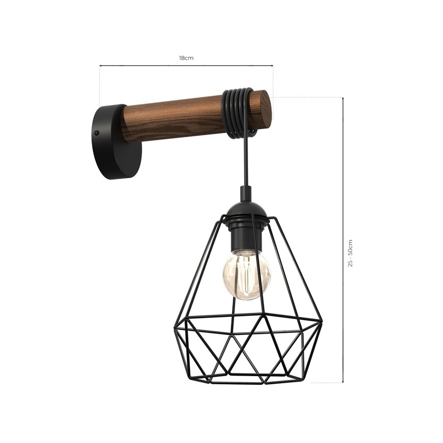 Wandlamp ACERO 1xE27/60W/230V