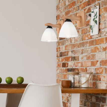 Wandlamp ADRIANO 1xE27/60W/230V eiken
