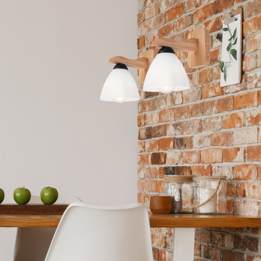 Wandlamp ADRIANO 1xE27/60W/230V eiken