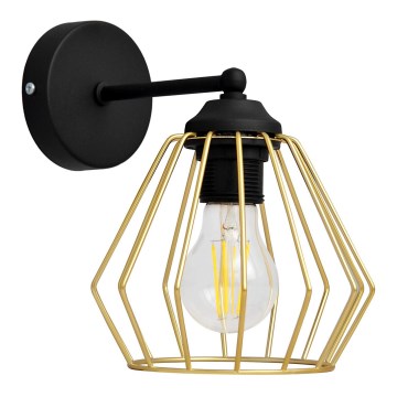 Wandlamp AGAT 1xE27/15W/230V goud/zwart