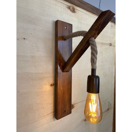 Wandlamp AHSAP 1xE27/40W/230V grenen / notenhout
