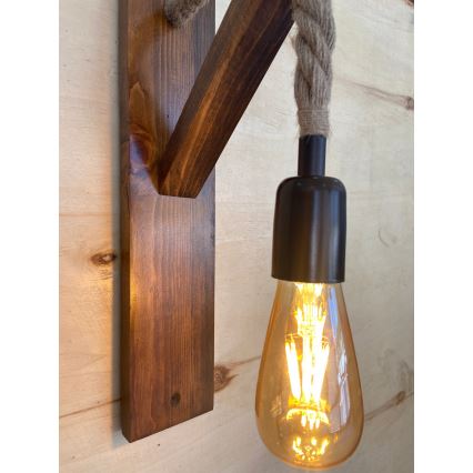 Wandlamp AHSAP 1xE27/40W/230V grenen / notenhout