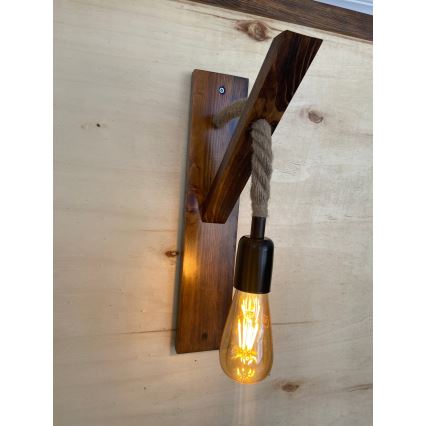 Wandlamp AHSAP 1xE27/40W/230V grenen / notenhout