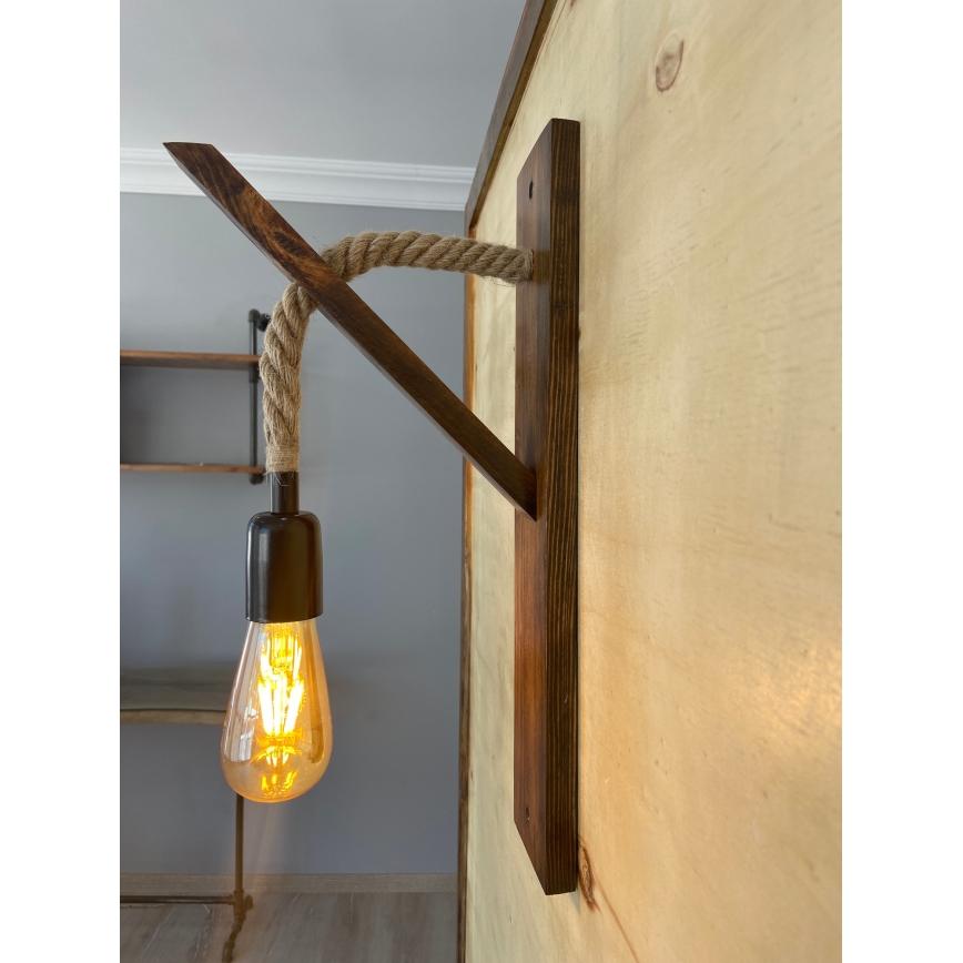 Wandlamp AHSAP 1xE27/40W/230V grenen / notenhout