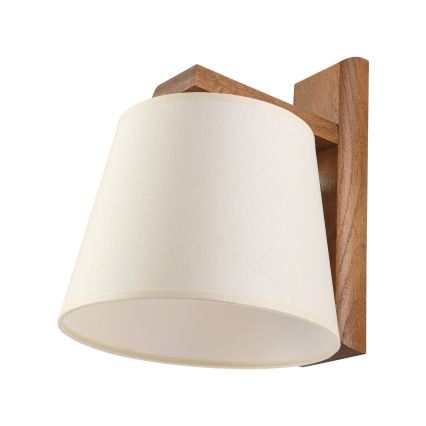 Wandlamp AIDA 1xE27/15W/230V eiken/crème