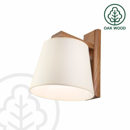 Wandlamp AIDA 1xE27/15W/230V eiken/crème