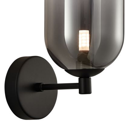 Wandlamp ALIAS 1xG9/8W/230V zwart/grijs