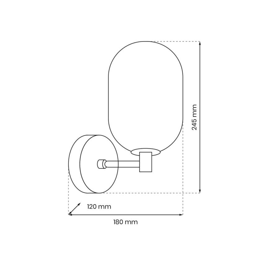 Wandlamp ALIAS 1xG9/8W/230V zwart/grijs