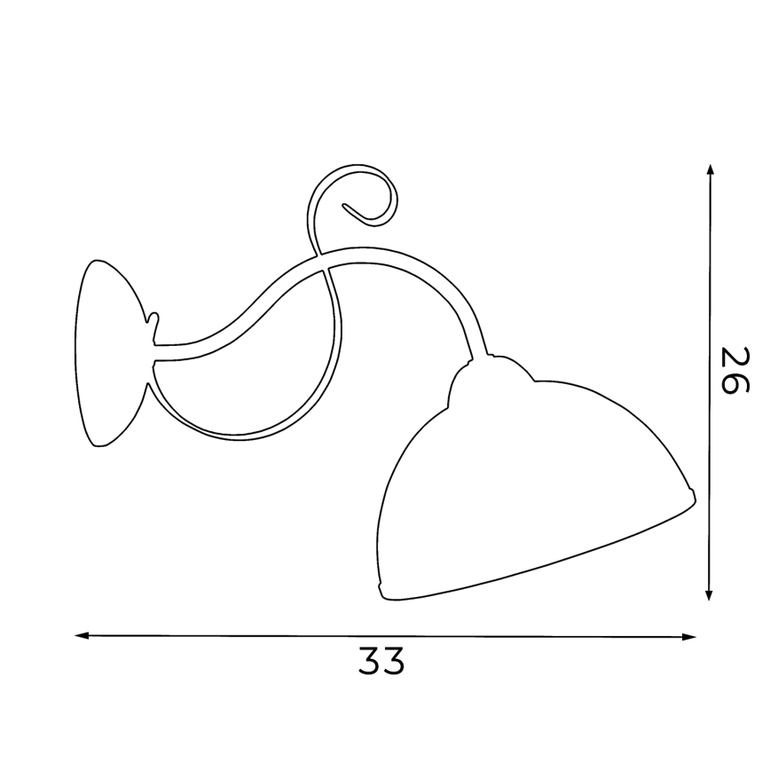 Wandlamp ANTICA 1xE27/60W/230V