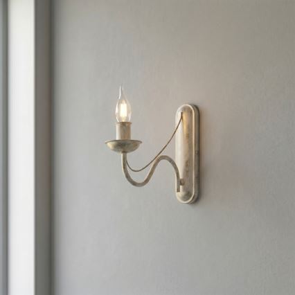 Wandlamp ANTON 1xE14/60W/230V, witte patina