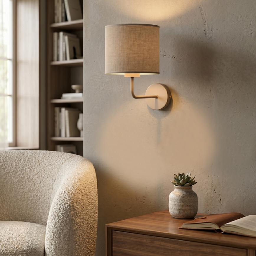 Wandlamp ARDEN 1x E27/15W/230V beige
