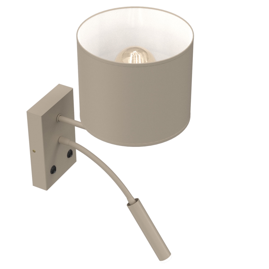 Wandlamp ARDEN 1xE27/15W/230V + 1xG9/8W beige