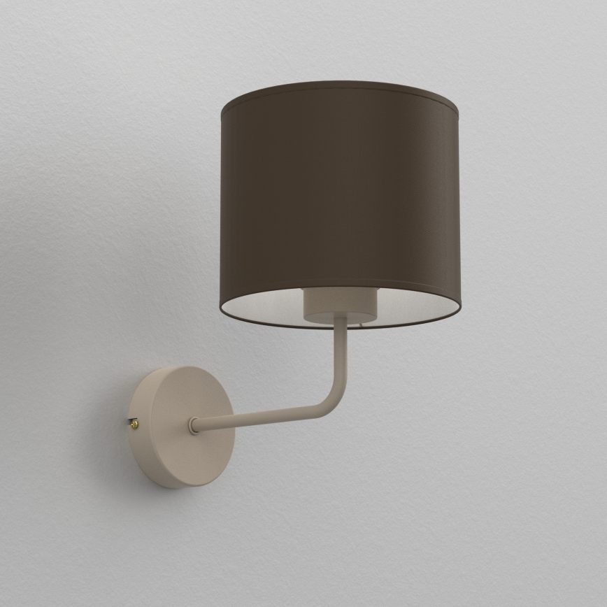 Wandlamp ARDEN 1xE27/15W/230V beige/bruin