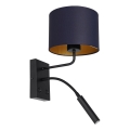 Wandlamp ARDEN 1xE27/60W+1xG9/8W/230V blauw