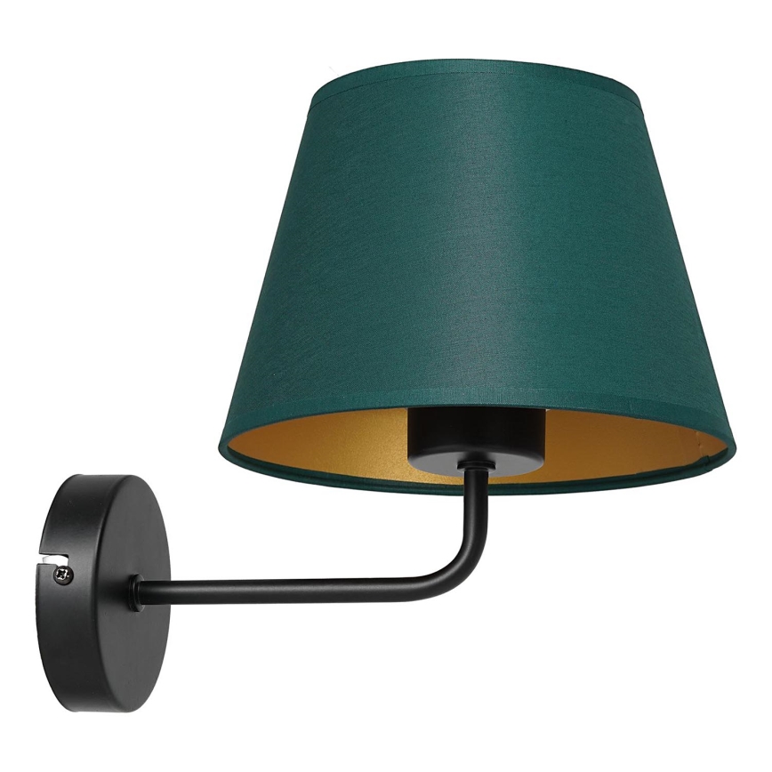 Wandlamp ARDEN 1xE27/60W/230V groen/gouden