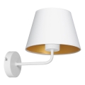 Wandlamp ARDEN 1xE27/60W/230V wit/goud