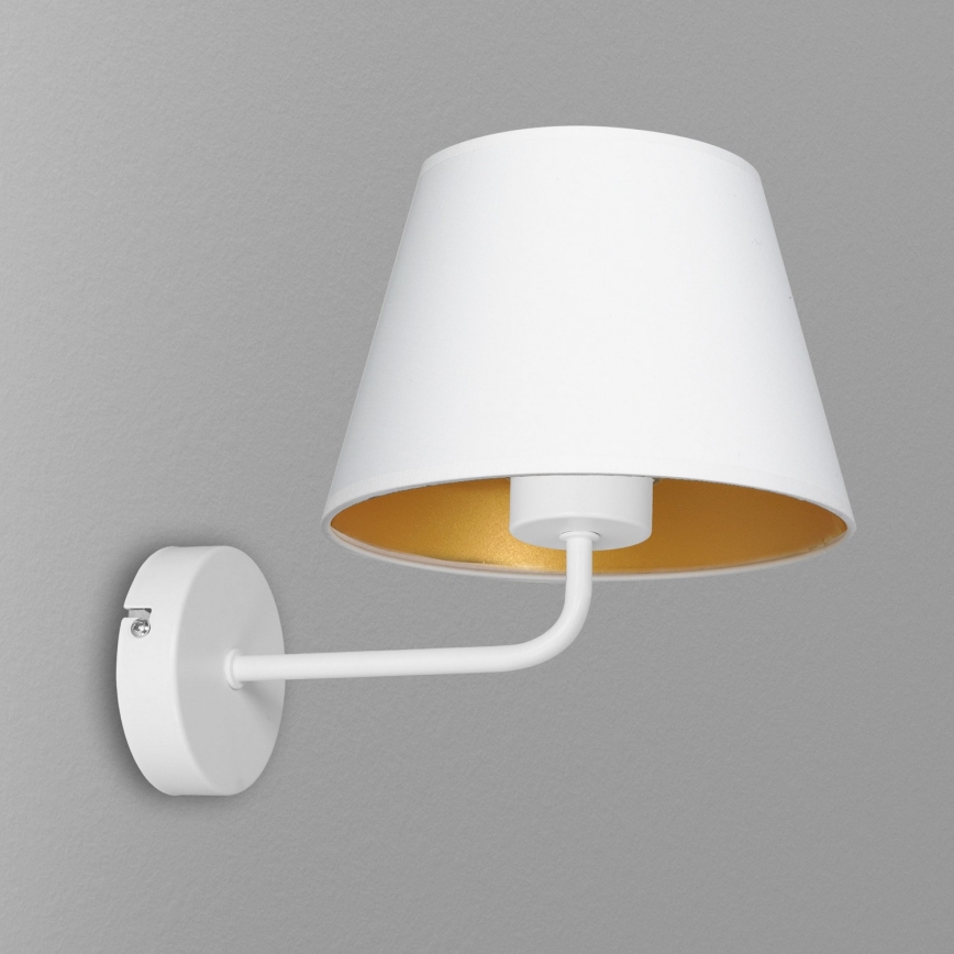 Wandlamp ARDEN 1xE27/60W/230V wit/goud