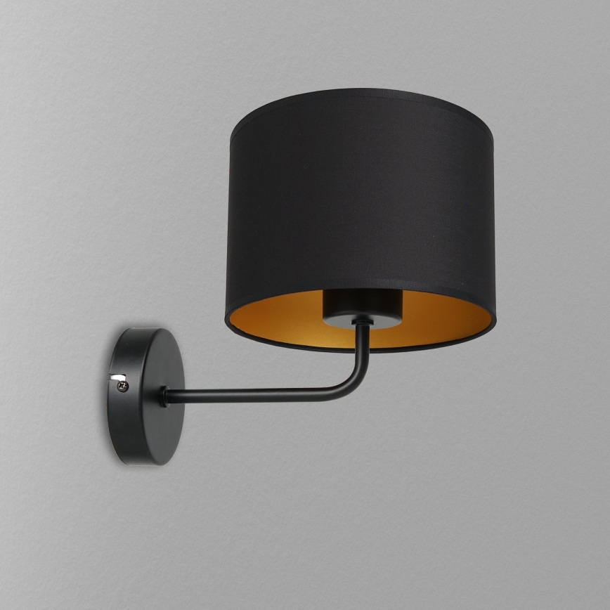 Wandlamp ARDEN 1xE27/60W/230V zwart/goud