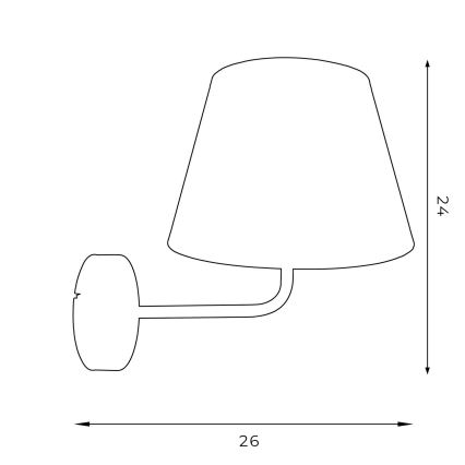 Wandlamp ARDEN 1xE27/60W/230V zwart/wit