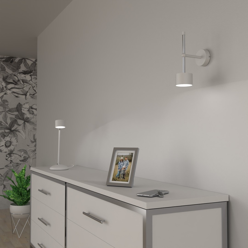 Wandlamp ARENA 1xGX53/11W/230V wit/glanzend chroom