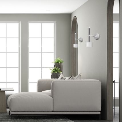 Wandlamp ARENA 1xGX53/11W/230V wit/glanzend chroom