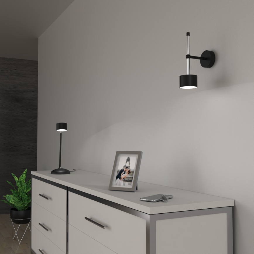 Wandlamp ARENA 1xGX53/11W/230V zwart/glanzend chroom