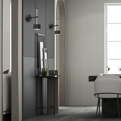 Wandlamp ARENA 1xGX53/11W/230V zwart/glanzend chroom