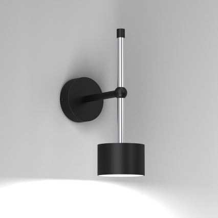 Wandlamp ARENA 1xGX53/11W/230V zwart/glanzend chroom