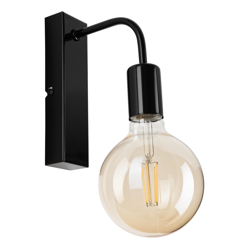 Wandlamp ASTRID 1xE27/60W/230V glanzend zwart