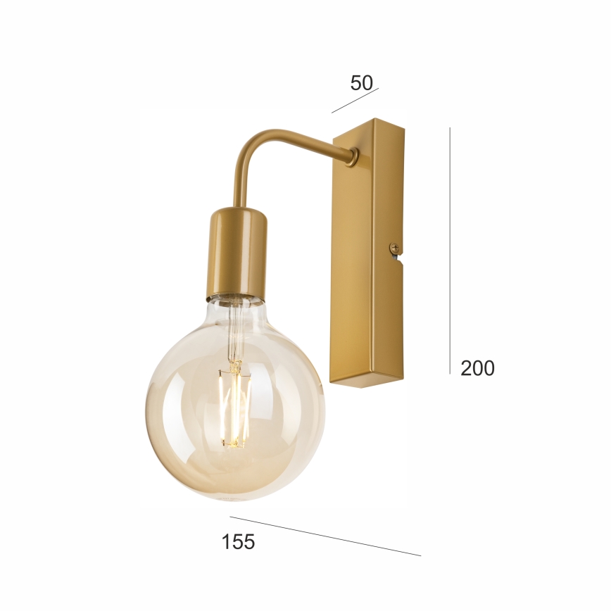 Wandlamp ASTRID 1xE27/60W/230V goud