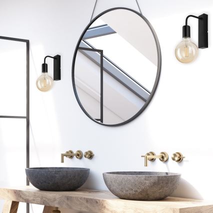 Wandlamp ASTRID 1xE27/60W/230V mat zwart