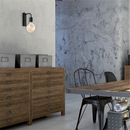 Wandlamp ASTRID 1xE27/60W/230V mat zwart