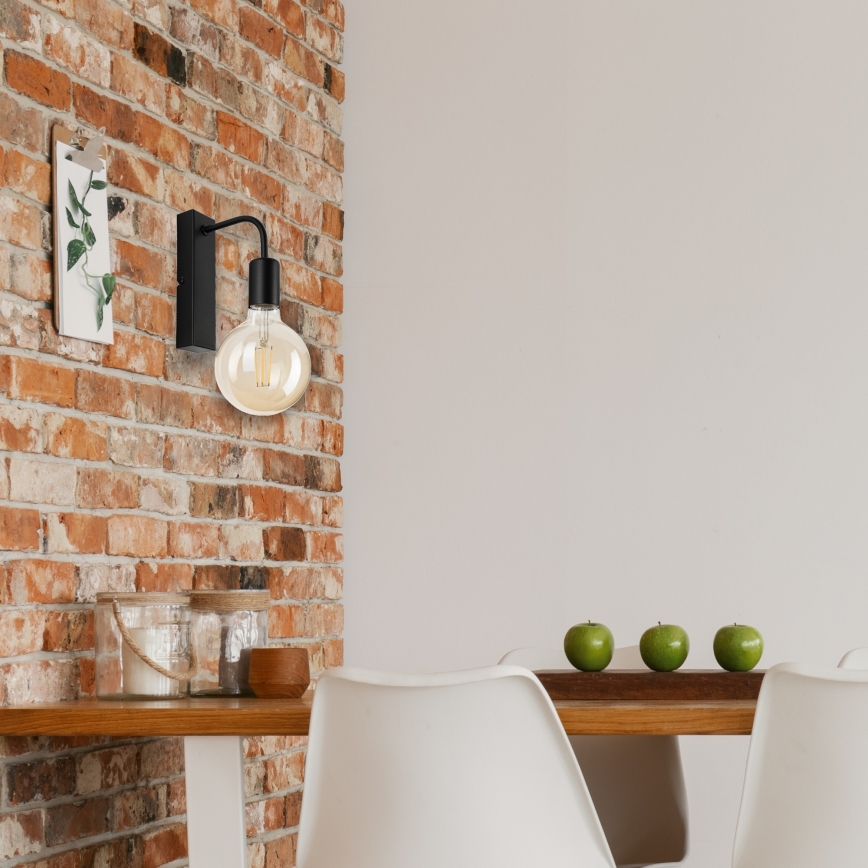 Wandlamp ASTRID 1xE27/60W/230V mat zwart