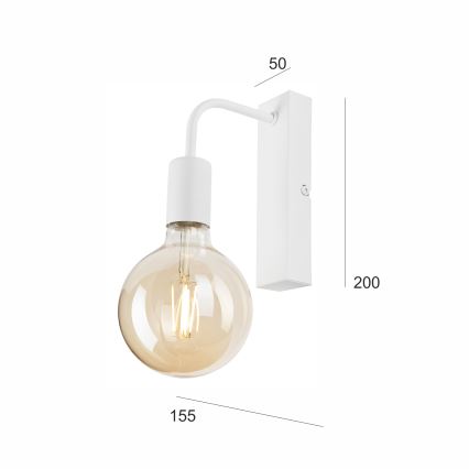 Wandlamp ASTRID 1xE27/60W/230V wit