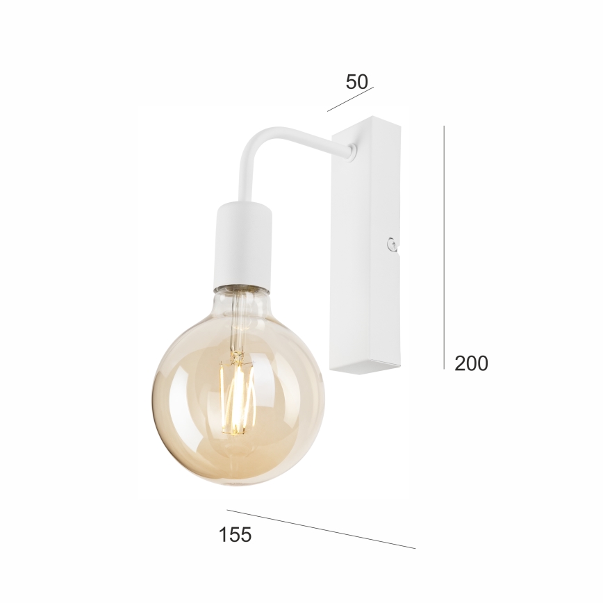 Wandlamp ASTRID 1xE27/60W/230V wit