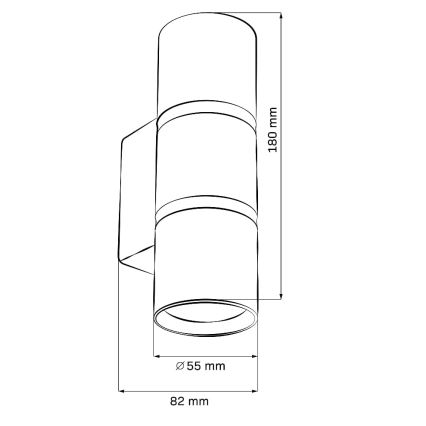 Wandlamp BAMBOO 2xGU10/10W/230V wit