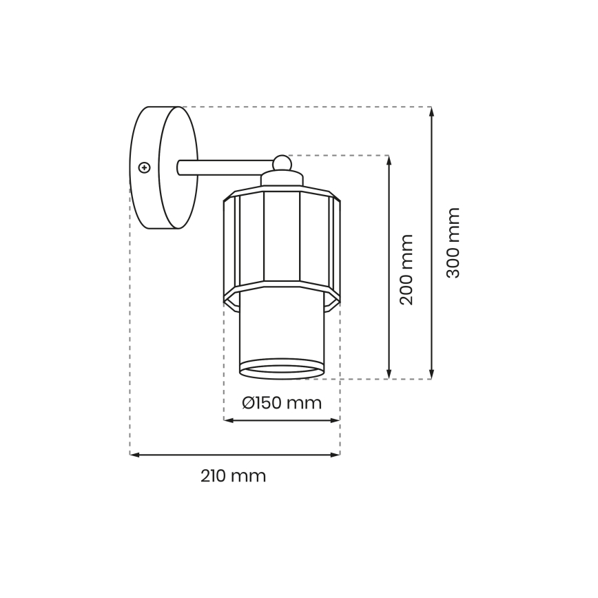 Wandlamp BLANCO 1xE27/60W/230V wit
