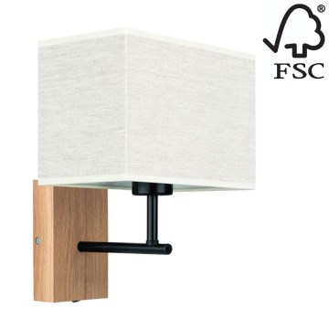 Wandlamp BOHO 1xE27/25W/230V eiken – FSC gecertificeerd